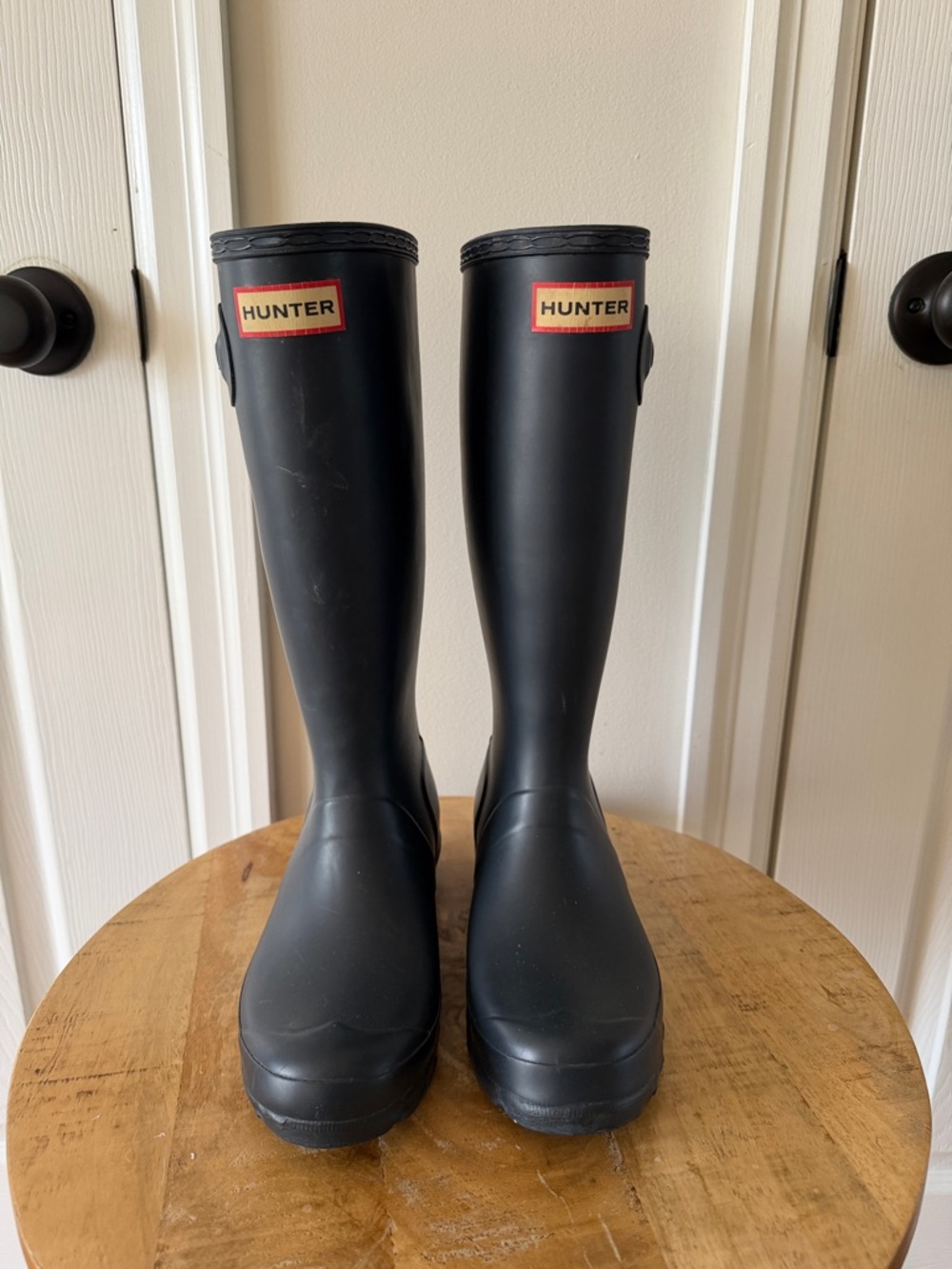 Hunter Big Kids Original Matte Black Knee-High Rain Boots